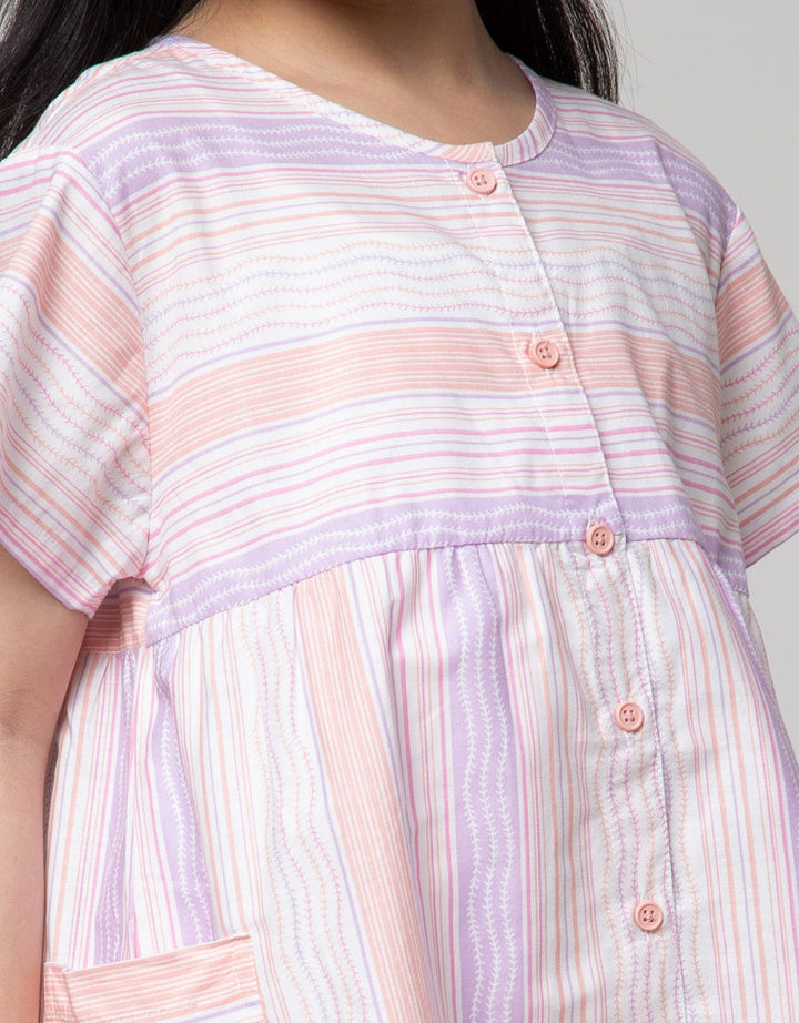 Little M Salur Pocket Midi Dress Anak Perempuan
