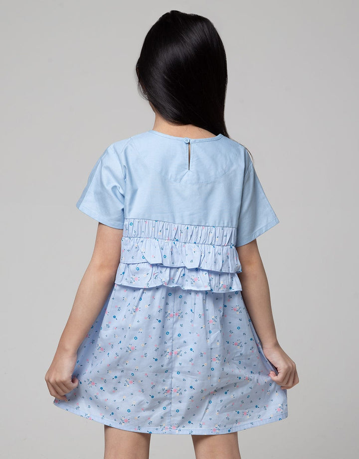 Little M Ruffle Smok Dress Anak Perempuan