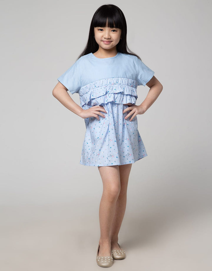 Little M Ruffle Smok Dress Anak Perempuan