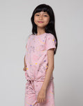 Little M Short Sleeve T-Shirt Full Print Unicorn Bottom Drawstring
