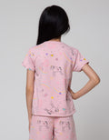 Little M Short Sleeve T-Shirt Full Print Unicorn Bottom Drawstring