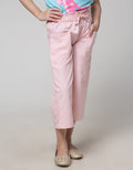 Little M Belt Striped Girls Long Pants