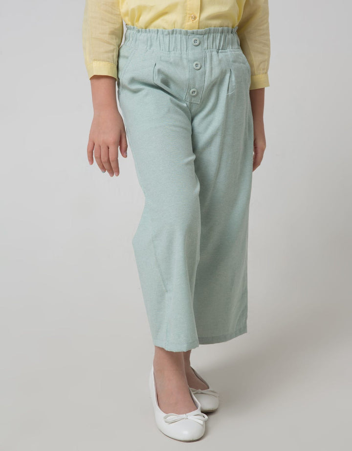 Little M Wide Leg Paperbag Girls Pants