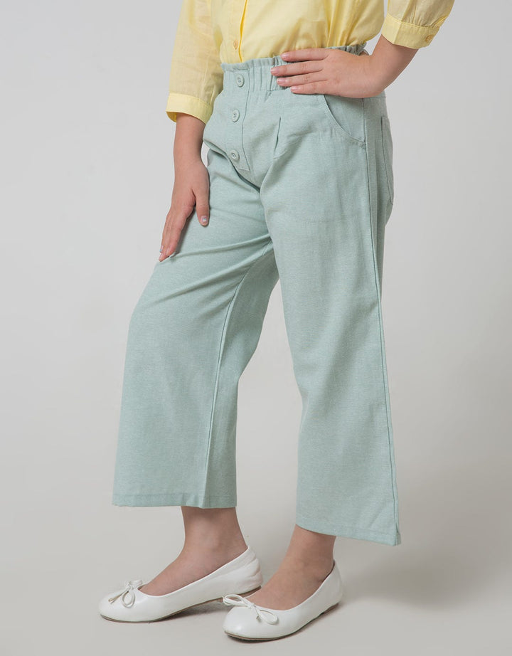 Little M Wide Leg Paperbag Girls Pants