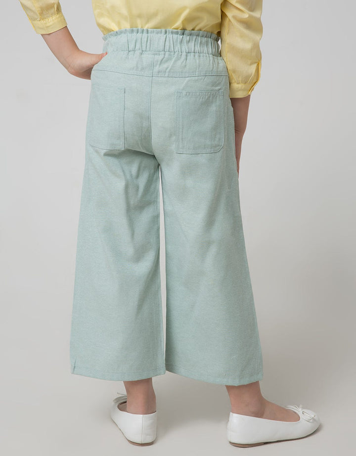 Little M Wide Leg Paperbag Girls Pants