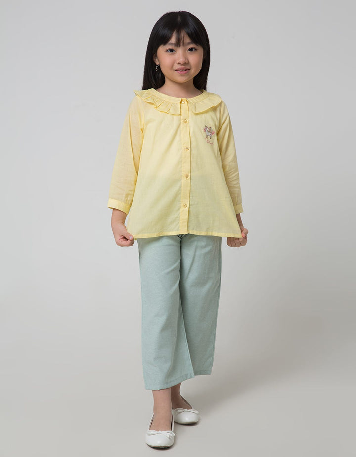 Little M Wide Leg Paperbag Girls Pants