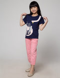 Little M Short Sleeve T-Shirt Print Tiger Bla Bli Blu