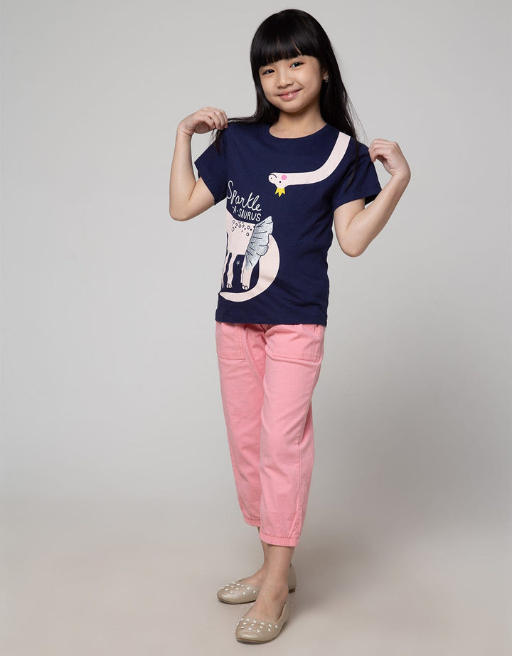 Little M Short Sleeve T-Shirt Print Tiger Bla Bli Blu