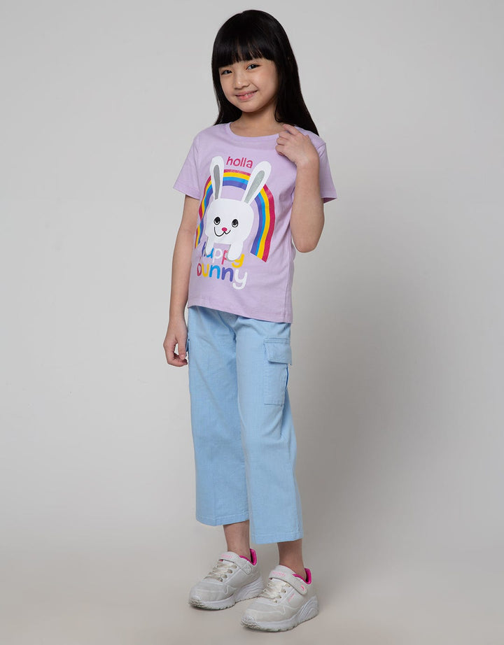 Little M Belt Cargo Celana Panjang Anak Perempuan