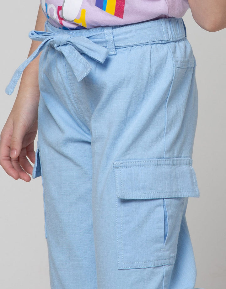 Little M Belt Cargo Celana Panjang Anak Perempuan