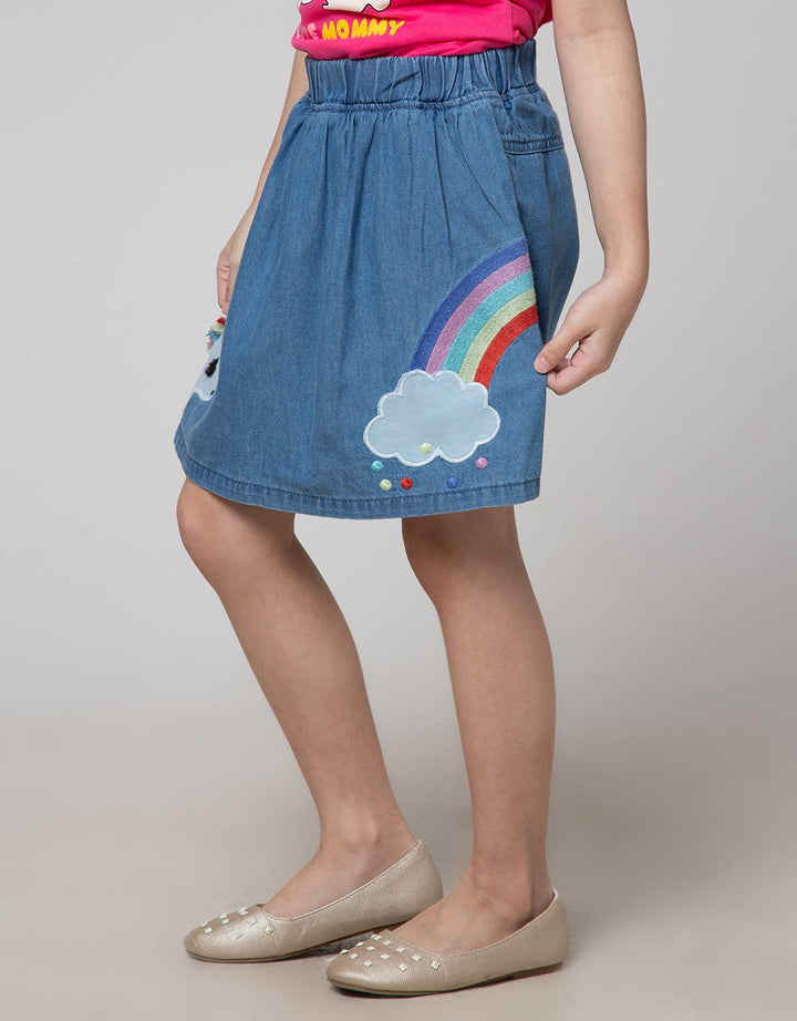 Little M Denim Long Pants Jegging Bordir Bawah Kelinci