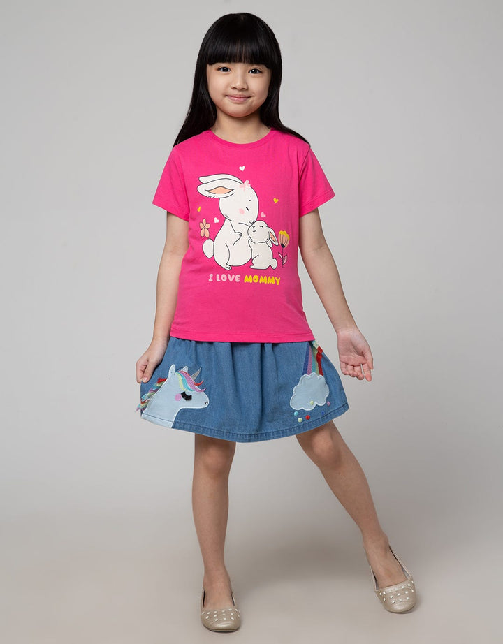 Little M Denim Long Pants Jegging Bordir Bawah Kelinci