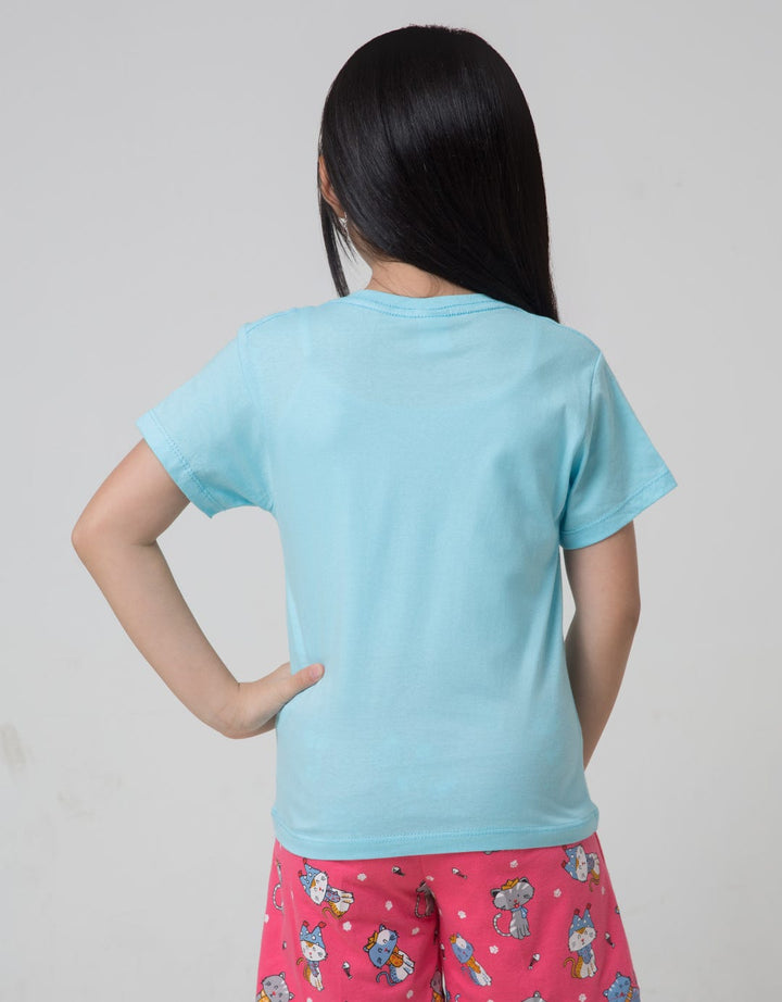 Little M Animal Text Kaos Anak Perempuan