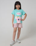 Little M Animal Text Q3 Kaos Anak Perempuan