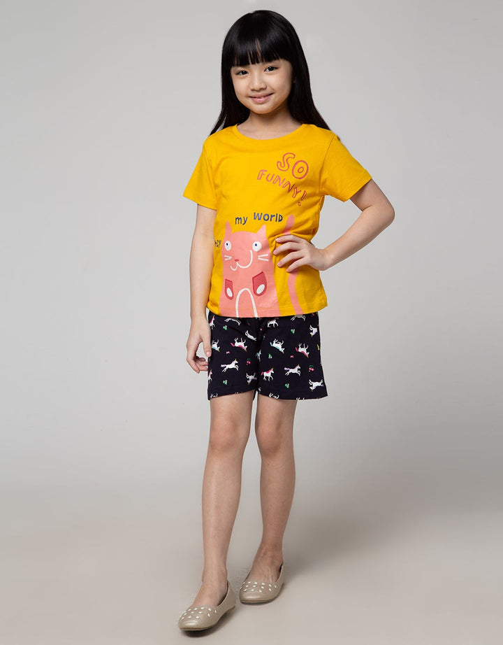 Little M Funny Print Kaos Anak Perempuan