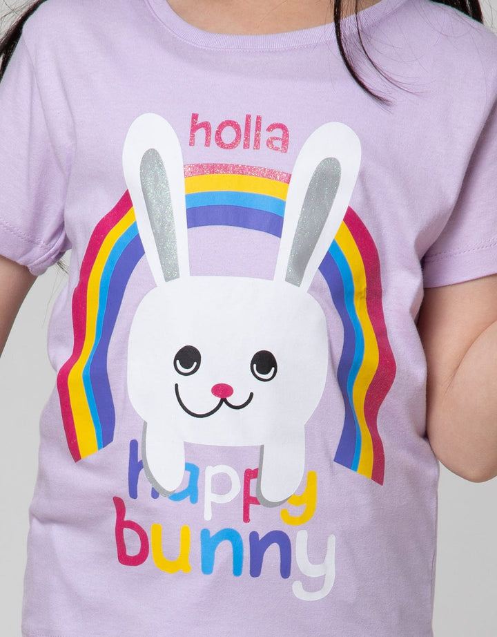 Little M Bunny Holla Kaos Anak Perempuan
