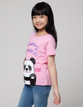 Little M Panda Funday Kaos Anak Perempuan