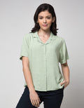 Connexion Short Sleeve Shirt Resort Collar Rayon Slub
