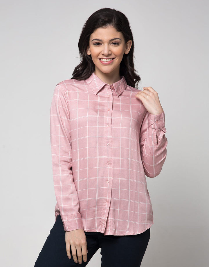 Connexion Long Sleeve Shirt Basic Checked Print