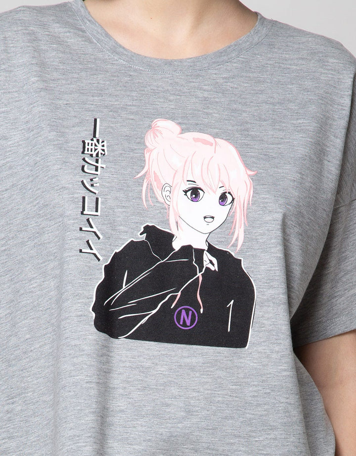 Nevada Short Sleeve T-Shirt Boxy Anime Logo N