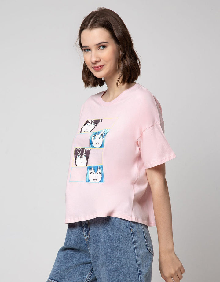 Nevada Short Sleeve T-Shirt Boxy Anime Boy And Girl