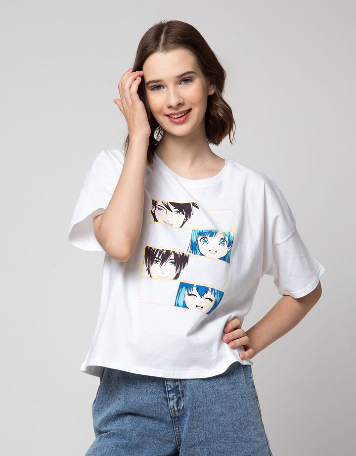 Nevada Short Sleeve T-Shirt Boxy Anime Boy And Girl