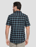 Gab's Reguler Check Print Kemeja Lengan Pendek Pria
