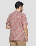 Arjuna Weda Body Fit Batik Background Kawung Slope Men's Shirt