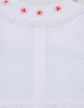 Pipiniko Blouse 3/4 Sleeve Colar Ruffle Flower