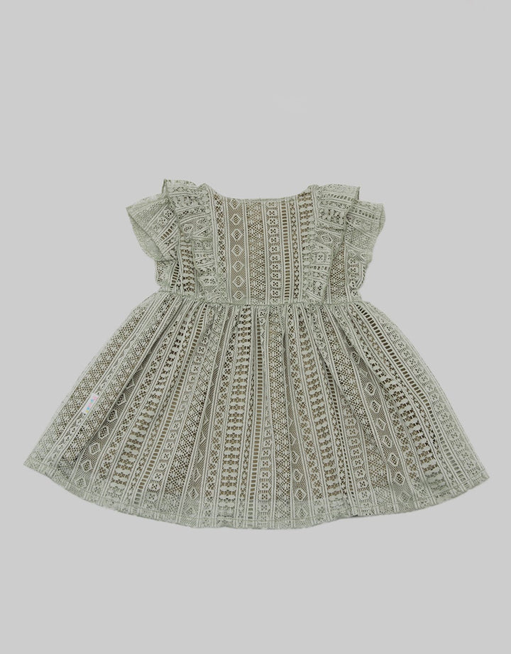 Pipiniko Short Sleeve Midi Dress Bohemian Lace