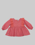 Pipiniko Long Sleeve T-Shirt Top Highlight Lace Ruffle
