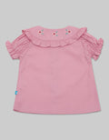 Pipiniko Collar Embroidered Girls T-Shirt