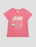 Pipiniko Fun And Sun Print Girls Short Sleeve T-Shirt