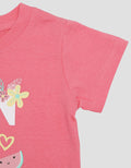 Pipiniko Fun And Sun Print Girls Short Sleeve T-Shirt