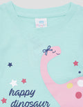 Pipiniko Happy Dinosaur Girls Short Sleeve T-Shirt