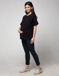 Connexion Mom Short Sleeve T-Shirt Nursing Knit Front Open