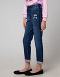 Aero Denim Long Pants Embroidered Hello