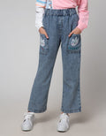 Aero Denim Long Pants Wide Leggings Meowgical