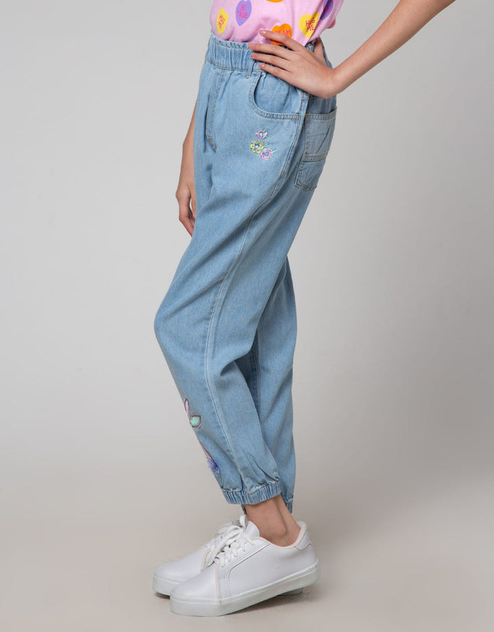 Aero Jogger Denim Aplique Bunny
