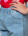 Aero Aplique Bunny Girls Denim Pants
