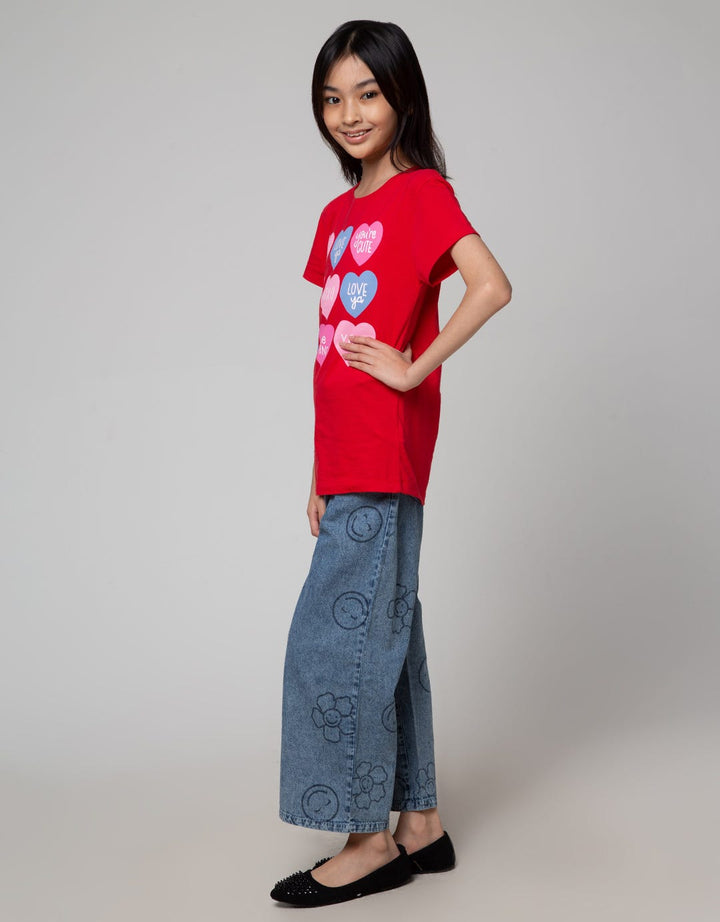 Aero Denim Wide Leg Celana Anak Perempuan