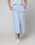 Aero Long Pants Solid Culottes with Elastic Waist