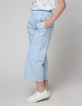 Aero Long Pants Solid Culottes with Elastic Waist