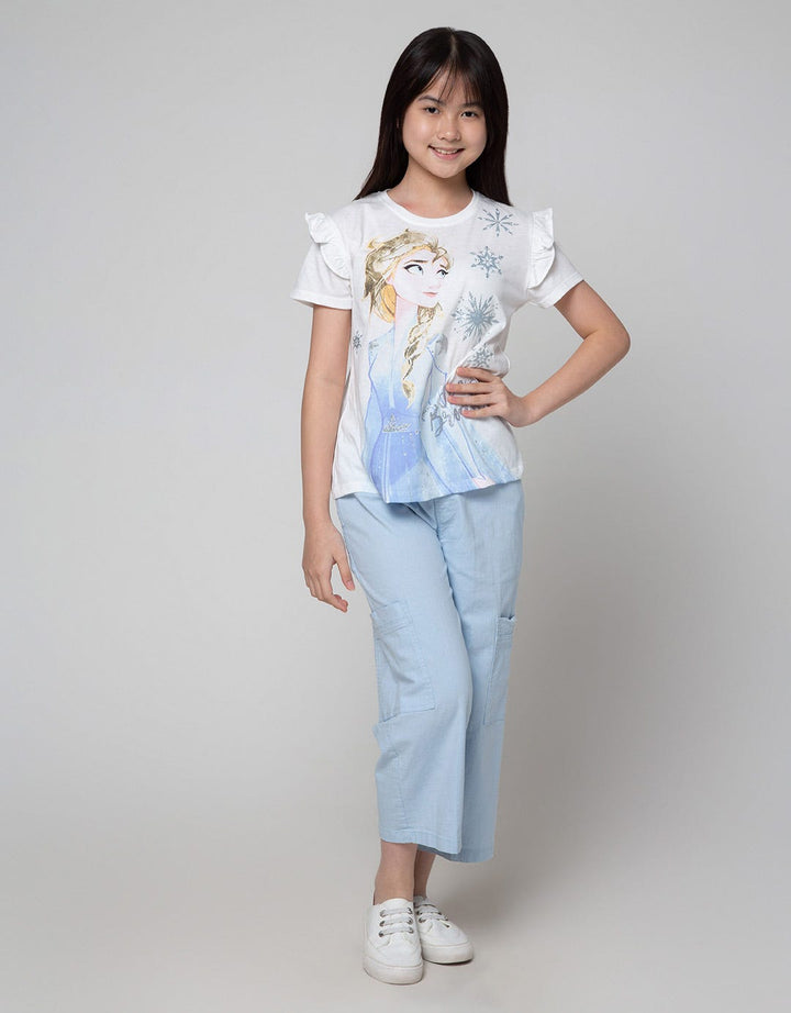 Aero Long Pants Solid Culottes with Elastic Waist