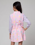 Aero Long Sleeve Midi Dress Fullprint With Zipper Bear