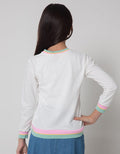 Aero Sweater Embroidery Flower Smile Flower