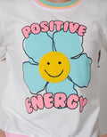 Aero Sweater Embroidery Flower Smile Flower