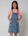 Aero Overall Denim Print Smile Flower