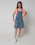 Aero Overall Denim Print Smile Flower