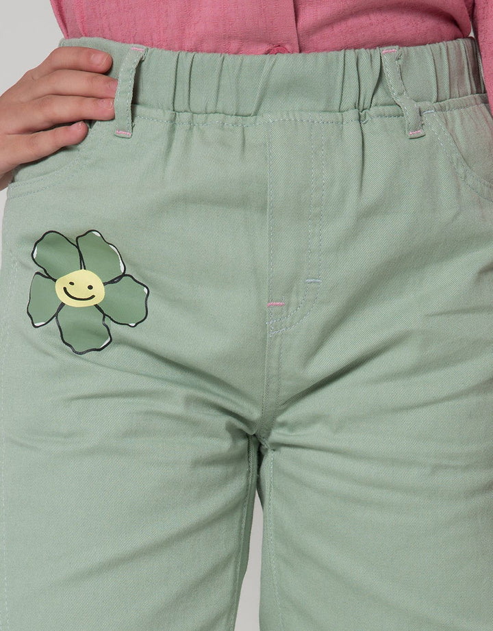 Aero Long Pants Woven Wide Leg Smile Flower